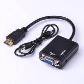 HD Video Konverter Adapter 1080p HDMI männlich zu VGA Audio Kabel images