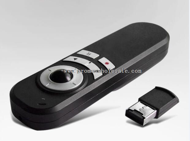 wireless presenter with trackball mouse laser pointer