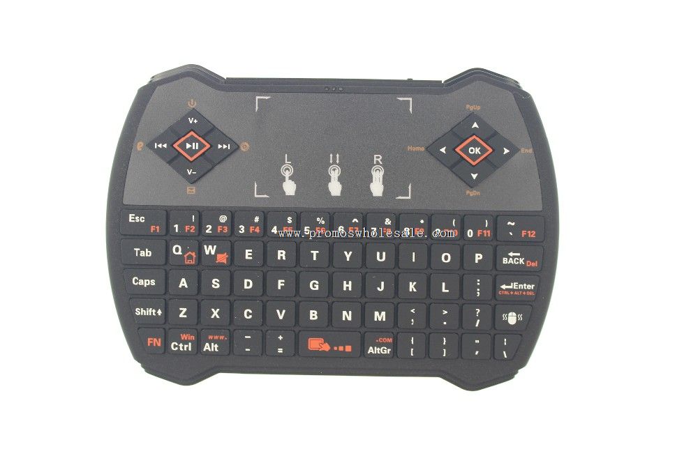 mini 2.4G volar aire giro ratón inalámbrico y teclado