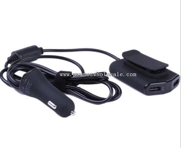 4 cargador de coche USB puertos