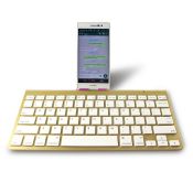 Teclado con bluetooth inalámbrico mini Slim color oro images