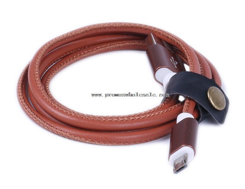 Micro usb leather cable