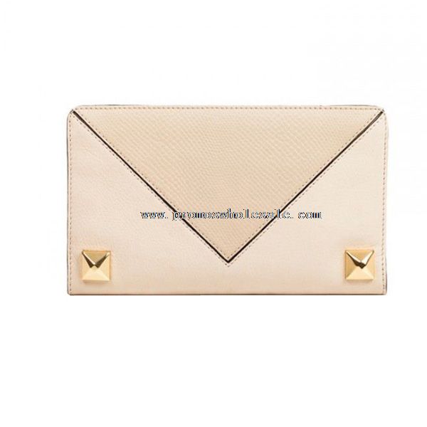 PU leather fashion designer ladies envelope clutch purse
