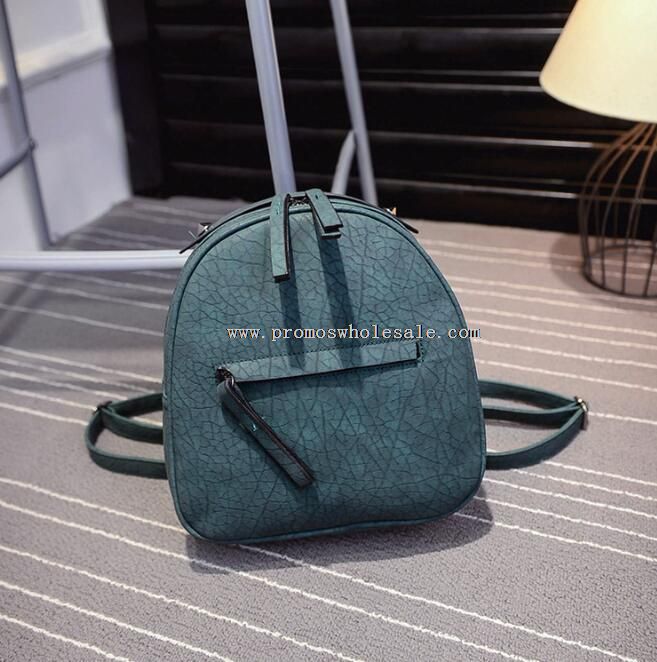 PU leather women daily backpack