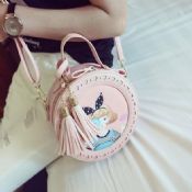 PU mini handbags with tassels images