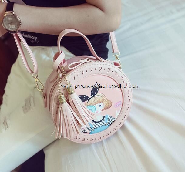 PU mini handbags dengan jumbai