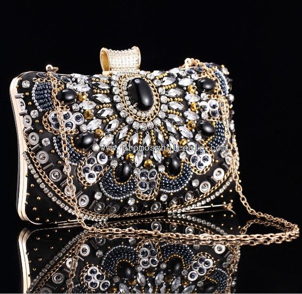 crystal diamond square evening bag