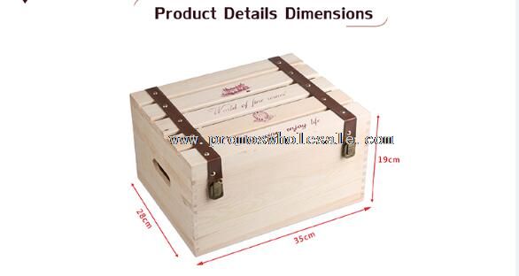 6 bottle wood wine box