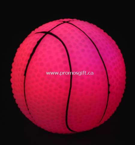 Flashing LED vinyl basketball