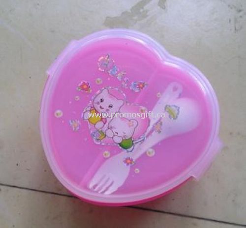 Heart shape Plastic Lunch Box