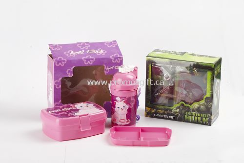 Plastic Lunch Box With Water Bottle