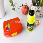 Children lunch box with water bottle images