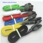 2in1 Data Sync Charger USB Cable Flat Cord For iPhone Samsung Android small picture