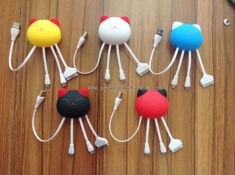 Lucky Cat Mobile Phone USB Cable Charger Data Transfer Cable
