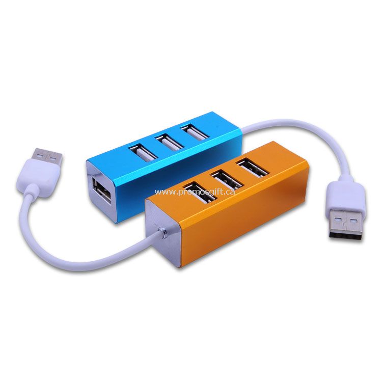 USB 2.0 mini 4 port hub with Aluminium case