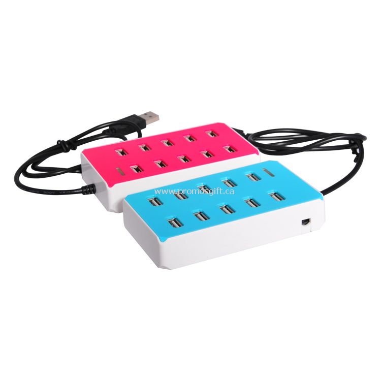 USB 2,0 hub med 10 port