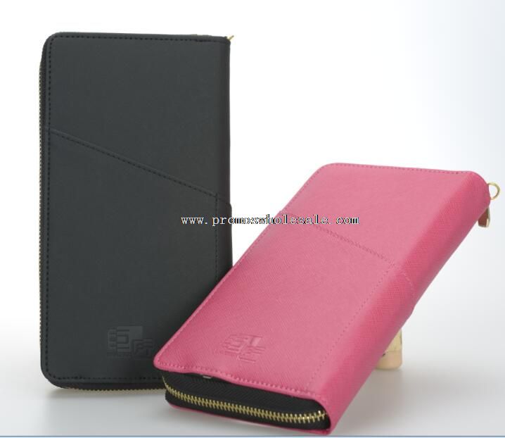 4000mah executive briefcase leather pocket folder