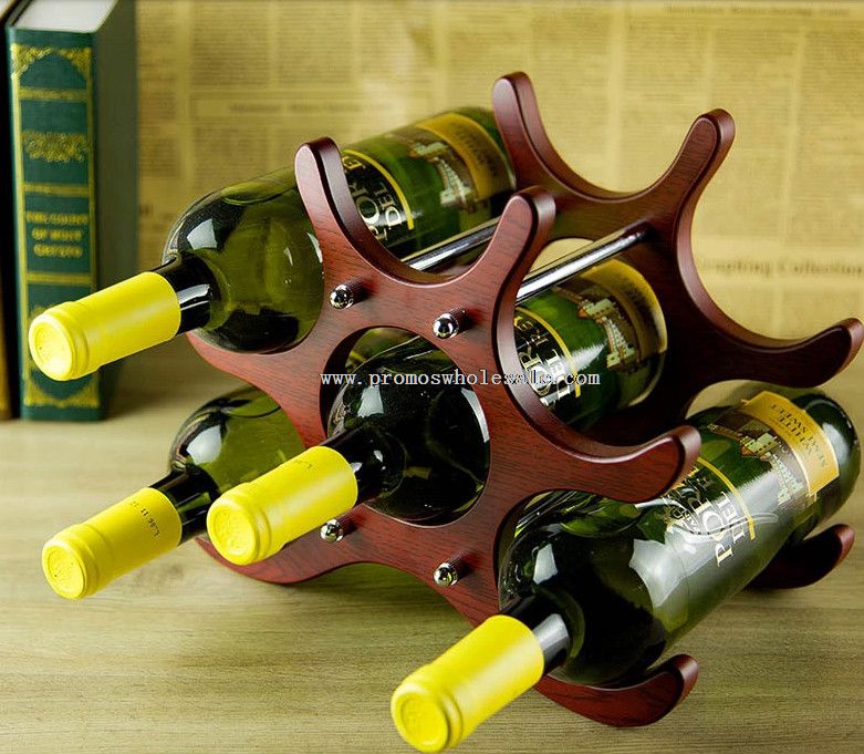 6 wooden wine racks