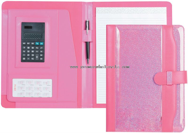 A5 pink leather art portfolio