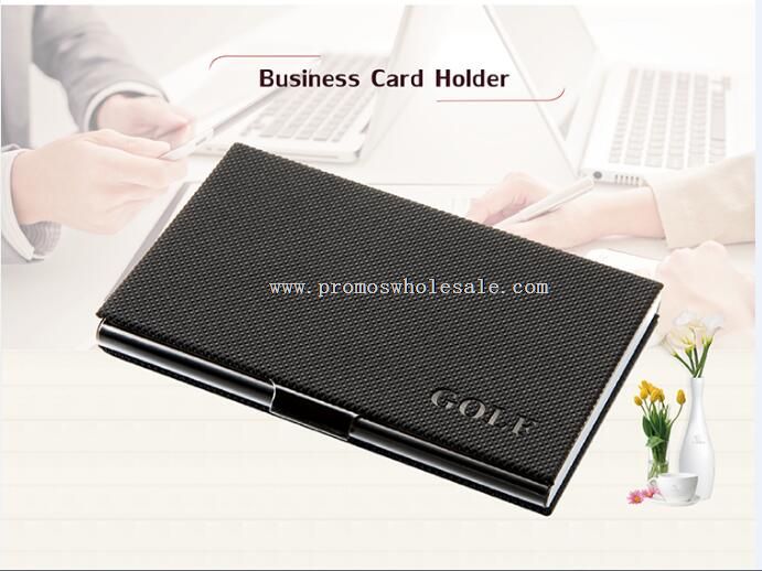 Aluminum business card holder