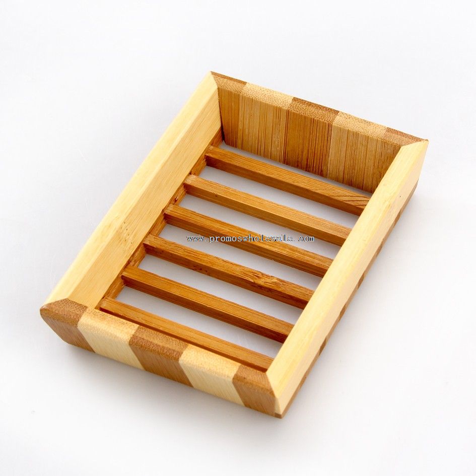Bamboo wood soap holder