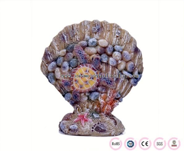 Gyönyörű kagyló gyanta dekorációs elem