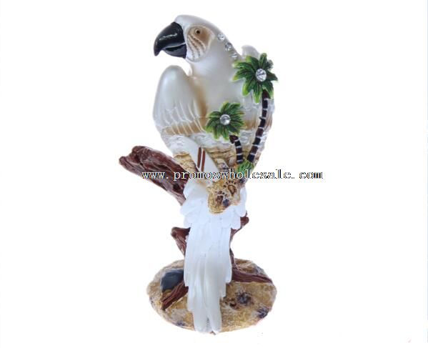 Bird shape resin decoration