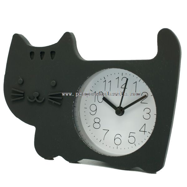 Cat shape alarm kids table clock
