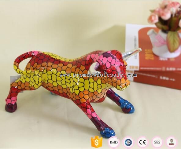 Colorful style vintage cattle indoor living decoration