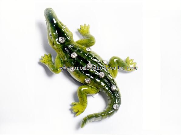 Crocodile shape promotional resin fridge magnet