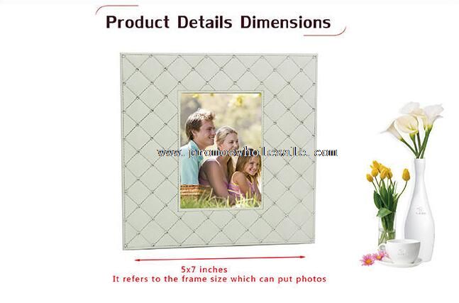 Diamond Design leather love photo frame