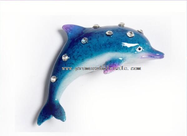 Dolphin shape fridge magnet