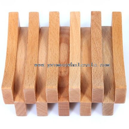 Double-sided beech soap holder