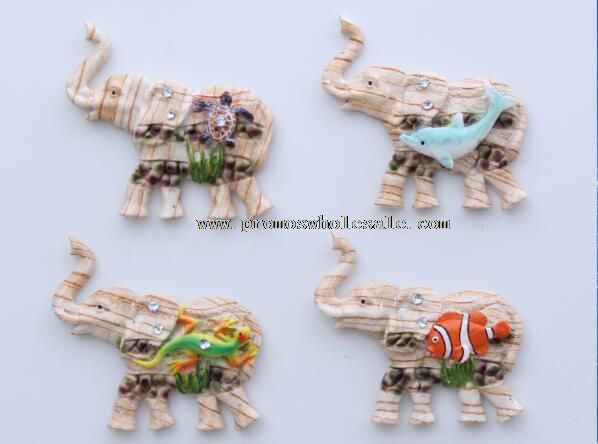 Elephant resin cute fridge magnets