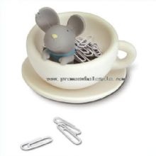 Mouse shape pvc metal paper clip & holder images