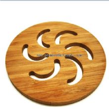 Round Flower Skeleton Bamboo Placemat Table Mat Coaster images