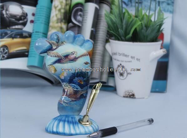 Fancy foot shape souvenir custom pen holder