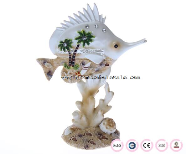 Fish cheap beach color resin decoration