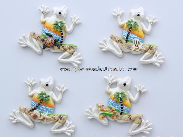 Frog shape resin fridge magnets