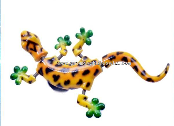 Gecko shape utility plastic fridge magnet