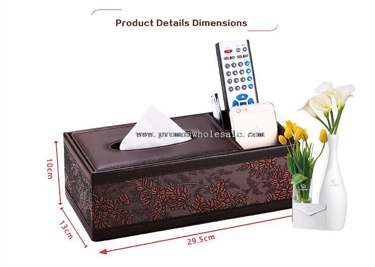 Grape patterns leather box tissue