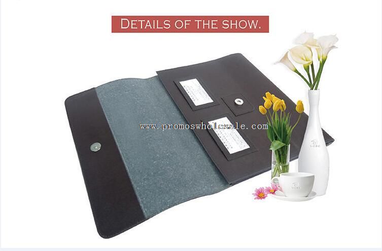 Buatan tangan kulit akordeon file folder