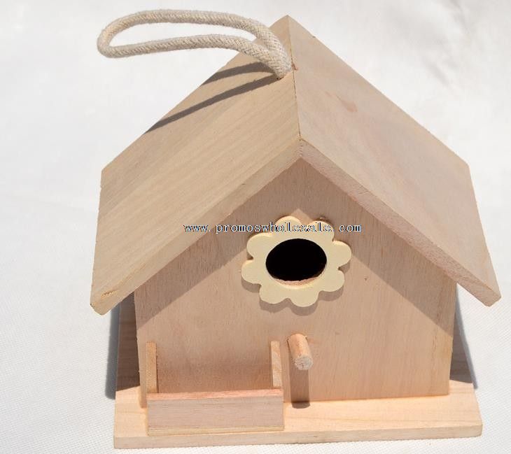 Håndlavede træ bird house