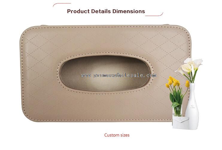 Leather car hanging tissue box