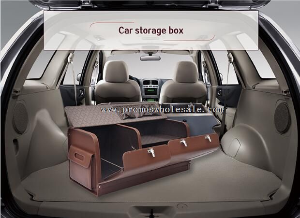 Leather car storage bins