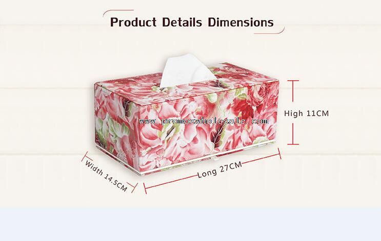Leather fancy tissue box