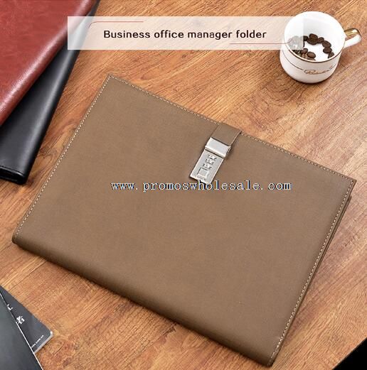 Leather file folders clasp