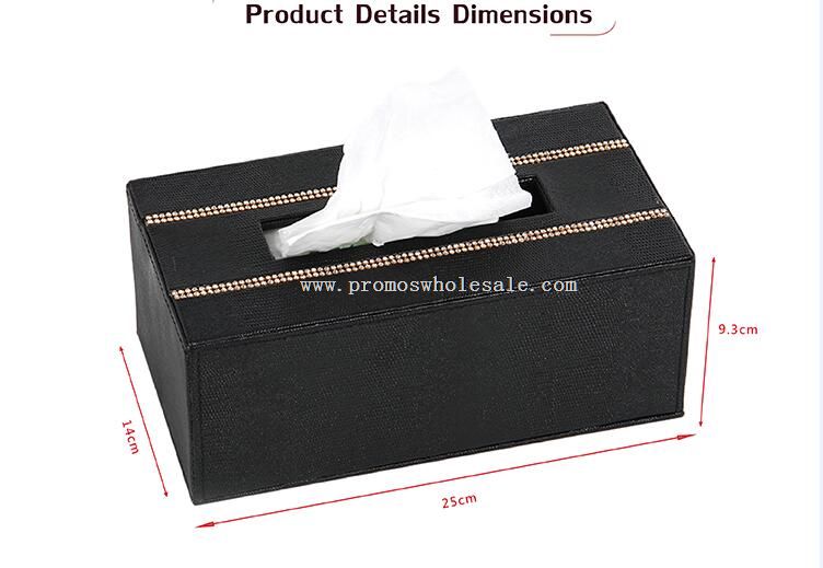 Leather jewelry decorative tissue box holders