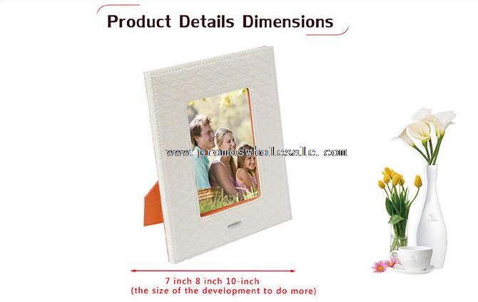 Leather photo frame digital