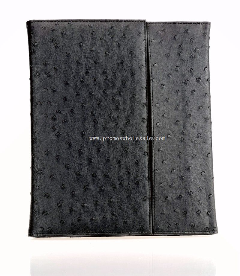 Leather portfolio folder tablet case with notepad